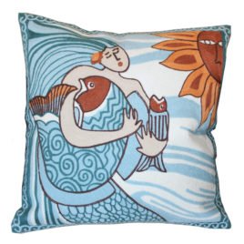 Mermaid in Sun Cushion Cover