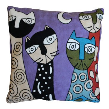 Midnight Cats Cushion Cover