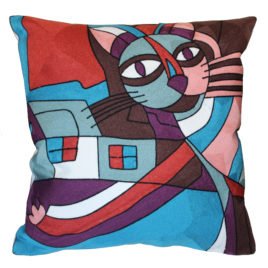 Modern Cat Cushion Cover