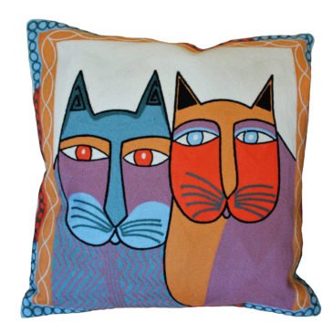 Twin Cats Cushion Cover