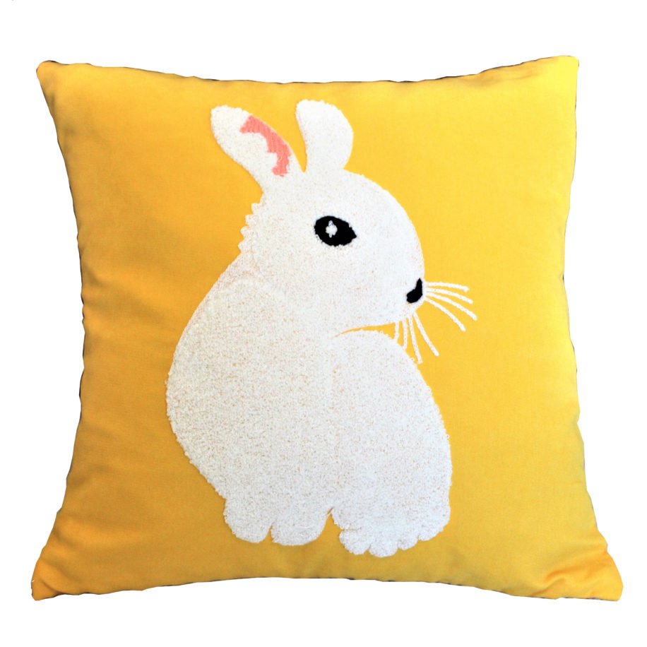 White Rabbit Cushion Cover - Wild Cushions