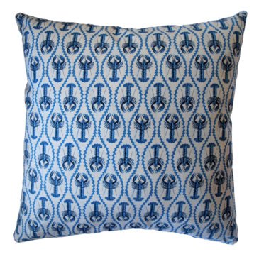 Blue Lobsters Cushion Cover