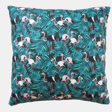 Jungle Flamingoes Cushion Cover