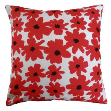 Red Flowers Cushion Cover